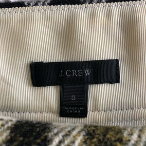 J crew plaid wool skirt